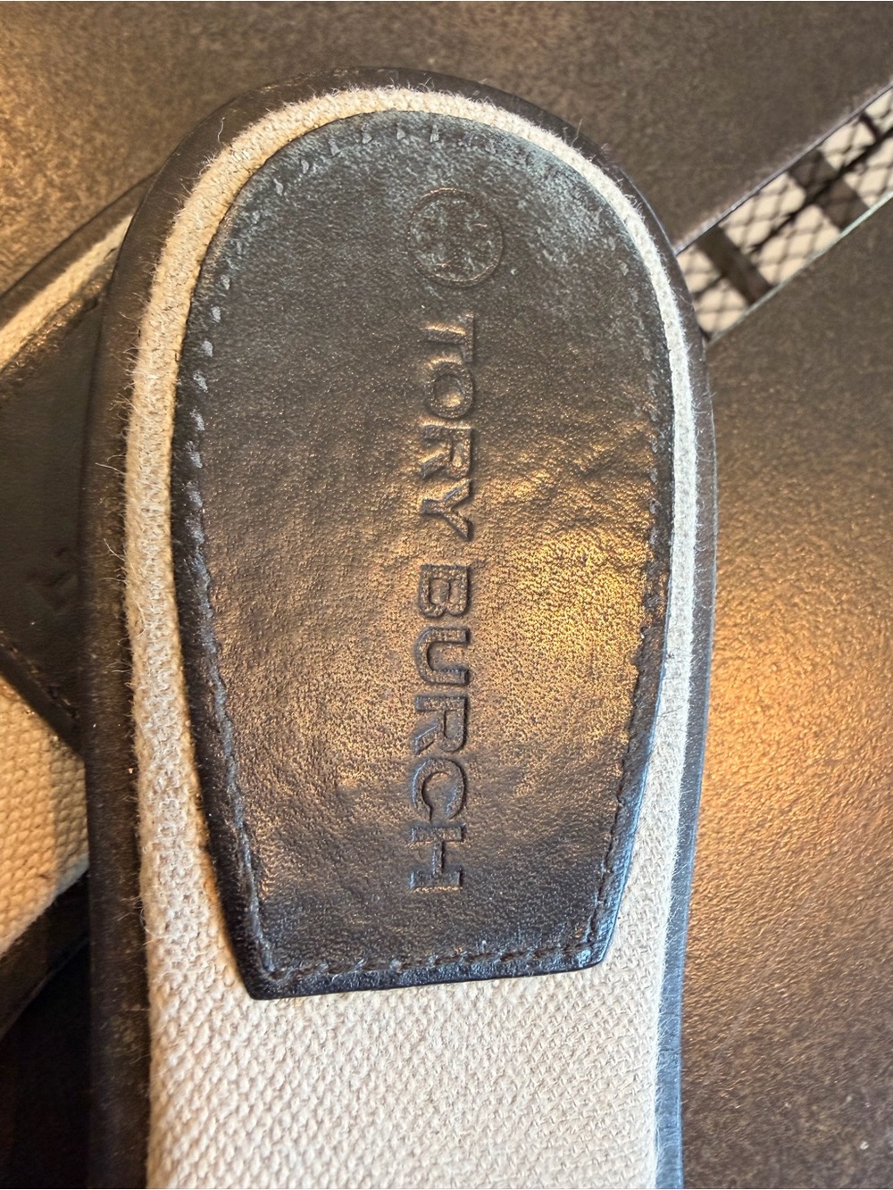Tory Burch Beige Jeweled Slide Sandals - Picture 3 of 6